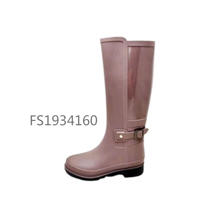 Hotsales New Design Rain Boots Ladies Shiny PVC outsole, high quality fashion custom made Water Proof Dust-Proof