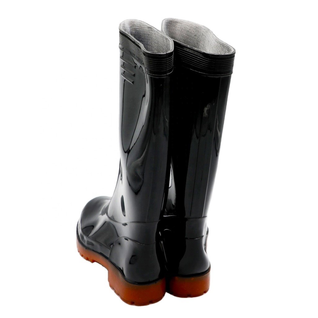 Low Price PVC Customized Work High Canister Boots Cheap New Design Outdoor Work Wellington Rain Boots