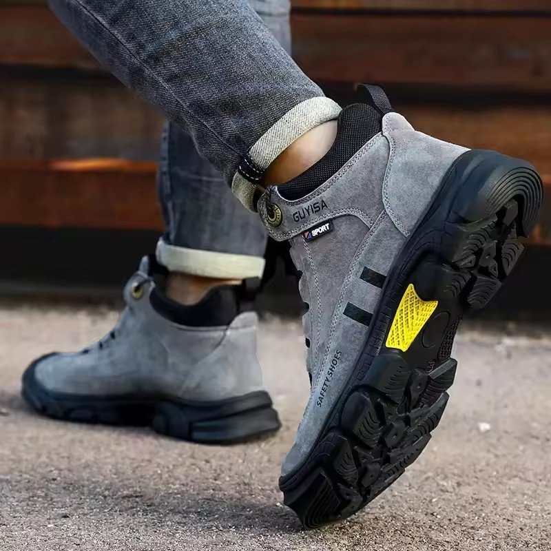 Brand New Men's Shandong Best Serve Safety Shoes, leather safety boots for men
