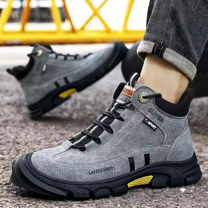 Brand New Men's Shandong Best Serve Safety Shoes, leather safety boots for men