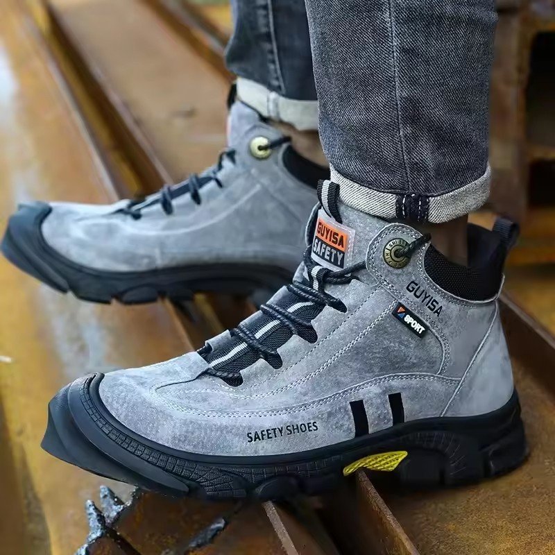 Brand New Men's Shandong Best Serve Safety Shoes, leather safety boots for men