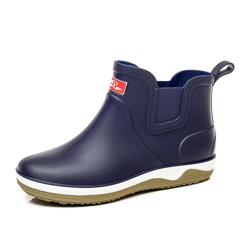 2023 New Fashion Trendy Edition Low Barrel Men's Warm Rain Boots safety Kitchen Fishing Car Washing Work Shoes and Boots