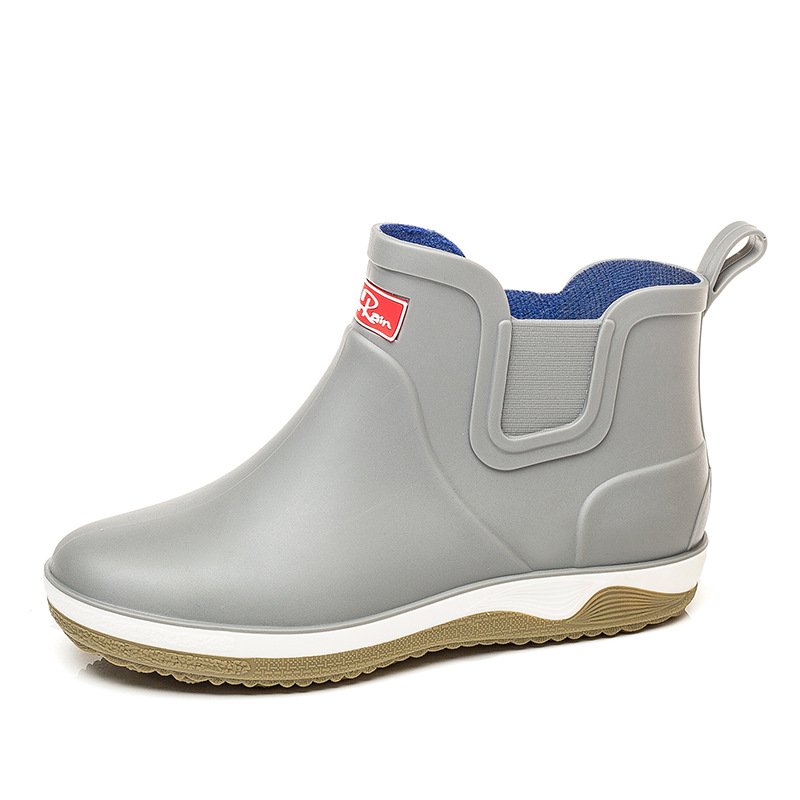2023 New Fashion Trendy Edition Low Barrel Men's Warm Rain Boots safety Kitchen Fishing Car Washing Work Shoes and Boots