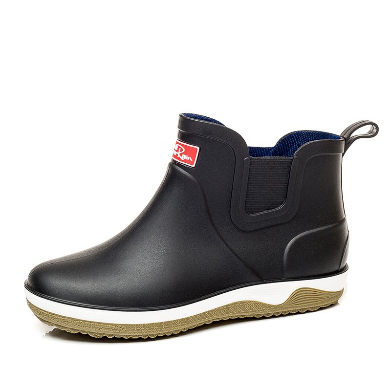 2023 New Fashion Trendy Edition Low Barrel Men's Warm Rain Boots safety Kitchen Fishing Car Washing Work Shoes and Boots