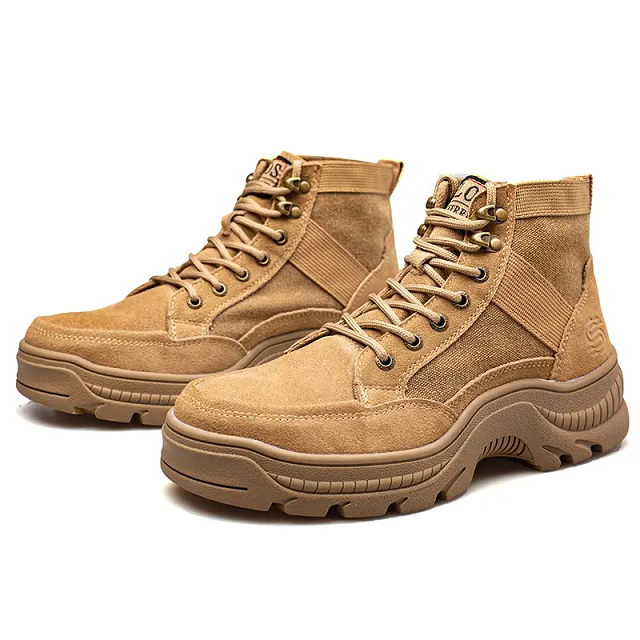 Customized industrial work boots safety shoes for men factory steel toe safety boot