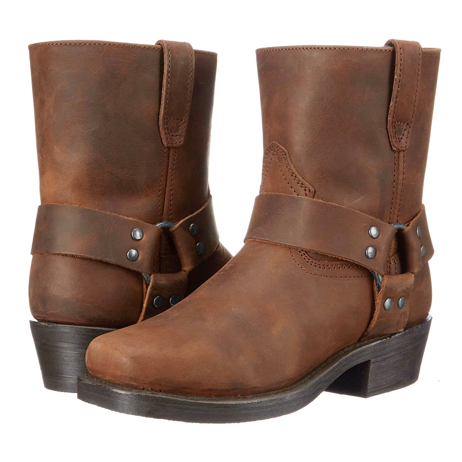 New Style Durable Man Boots Brown PU Leather Western Cowboy Boots Party Wearing Ankle Boots
