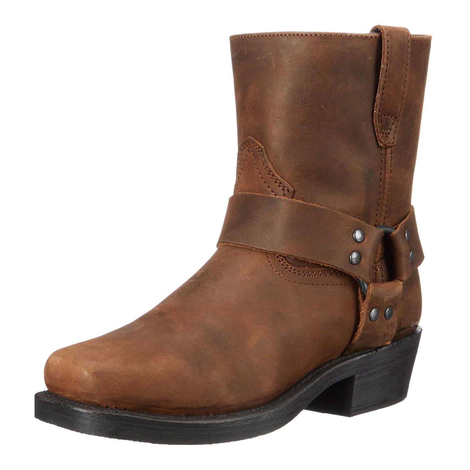 New Style Durable Man Boots Brown PU Leather Western Cowboy Boots Party Wearing Ankle Boots