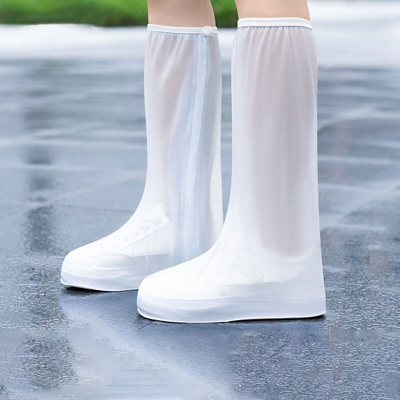 Wholesale High Tube Rainproof Shoe Covers PVC Thickened Anti-slip Cycling Outdoor Protective Rain Waterproof Shoe Boots Covers