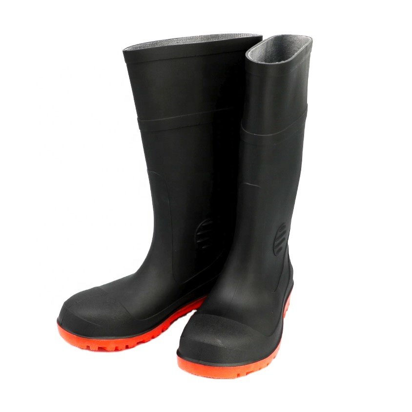 Toe Insert Safety Boots Sole Men Boots Plastic Anti-smashing Steel Puncture Proof CE Steel Waterproof PVC Adult Unisex Jianxiang