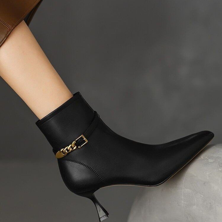New Style Lower Price Custom Women Ankle Boots Luxury Women Ankle Boots Pointed Head Women Ankle Boots