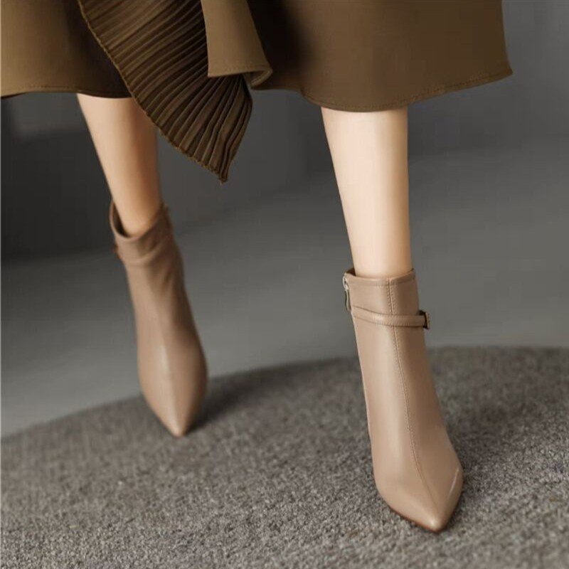 New Style Lower Price Custom Women Ankle Boots Luxury Women Ankle Boots Pointed Head Women Ankle Boots
