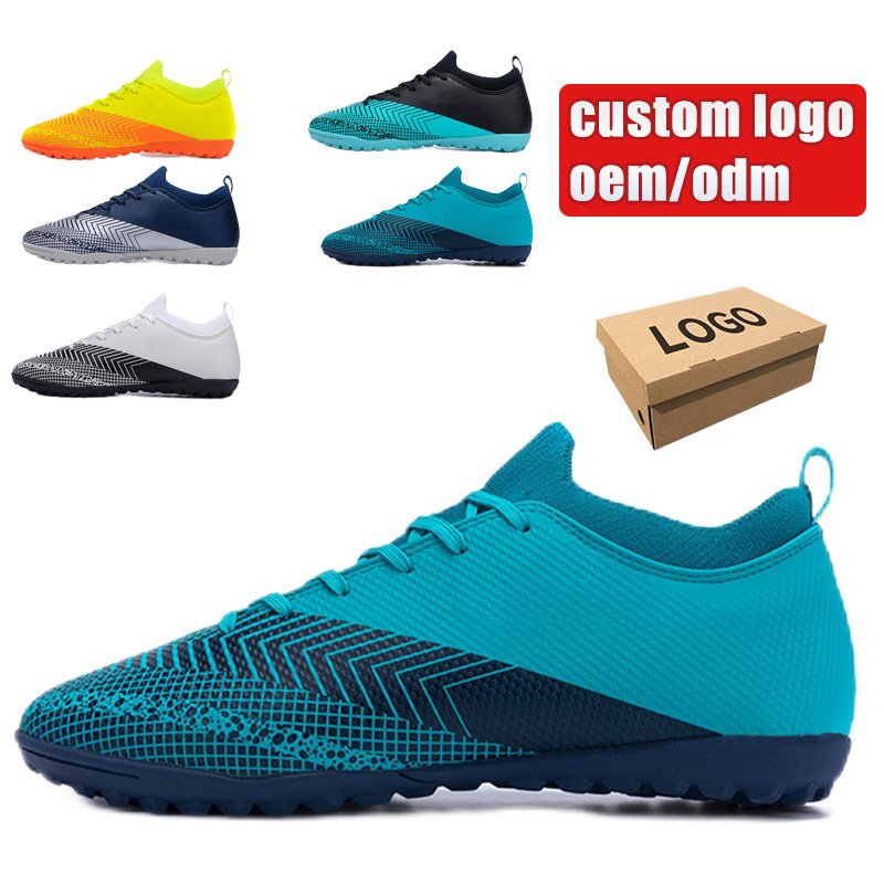 Affordable Custom Football Shoes Flat Shoes Ultra Light High Quality Soccer Cleats Football Boots For 8 Years Old