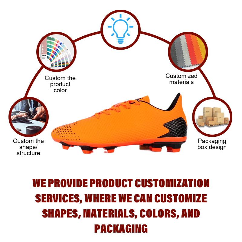 Affordable Custom Football Shoes Flat Shoes Ultra Light High Quality Soccer Cleats Football Boots For 8 Years Old