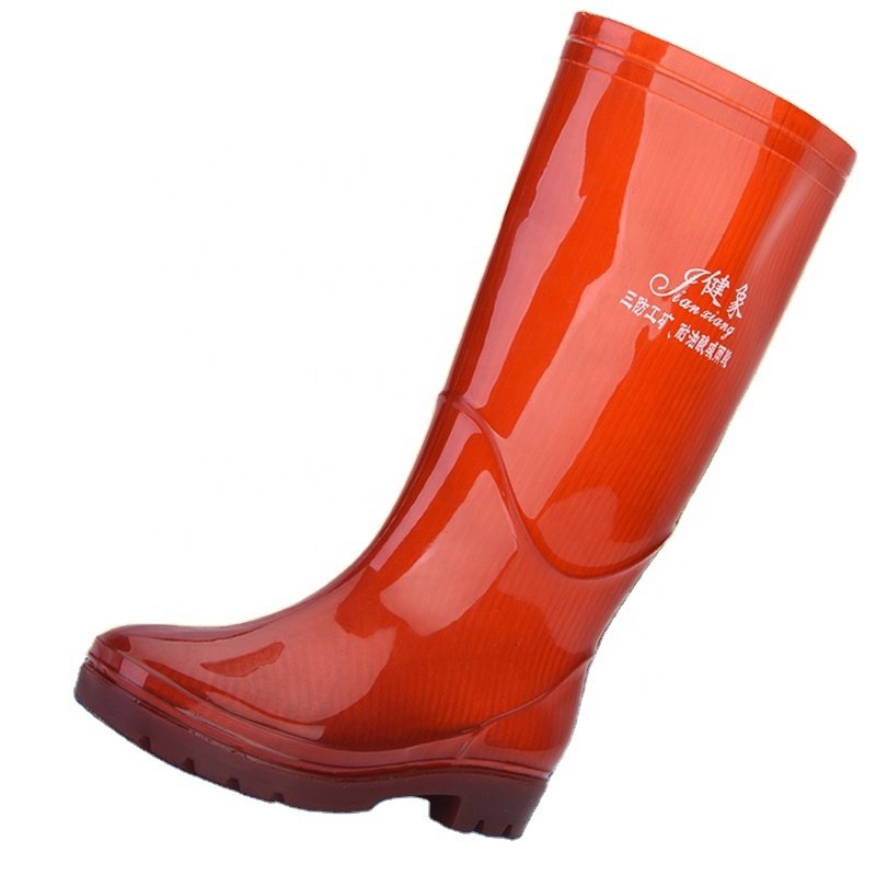 Factory Good Quality High Boots Gumboots without The Cloth Make in China Unique Design Safety PVC Waterproof Adult Red Unisex