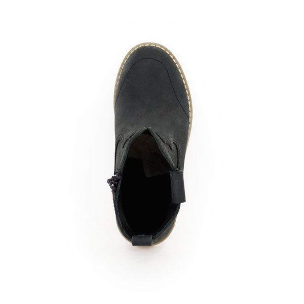 Western Cowboy Children Winter Black Leather Flat for Kids Girls Kids Ankle Boots