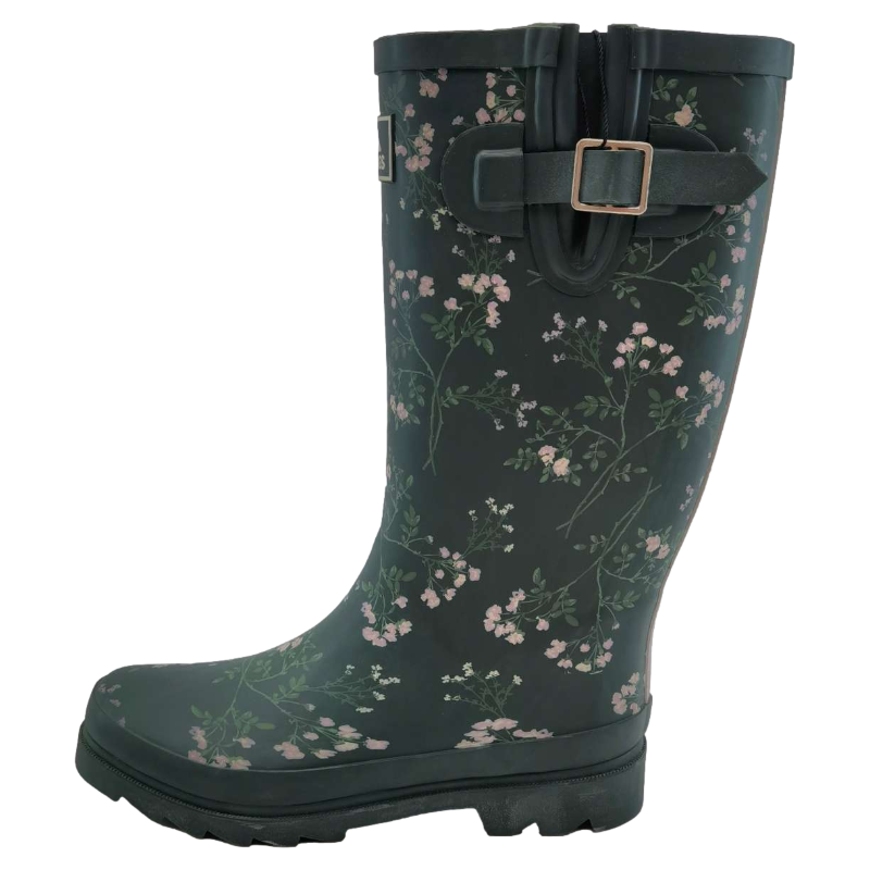 Women's Original Tall Rain Boots Garden Boots Waterproof Printed Wellington Rubber Boots Anti-slipping Rainboots