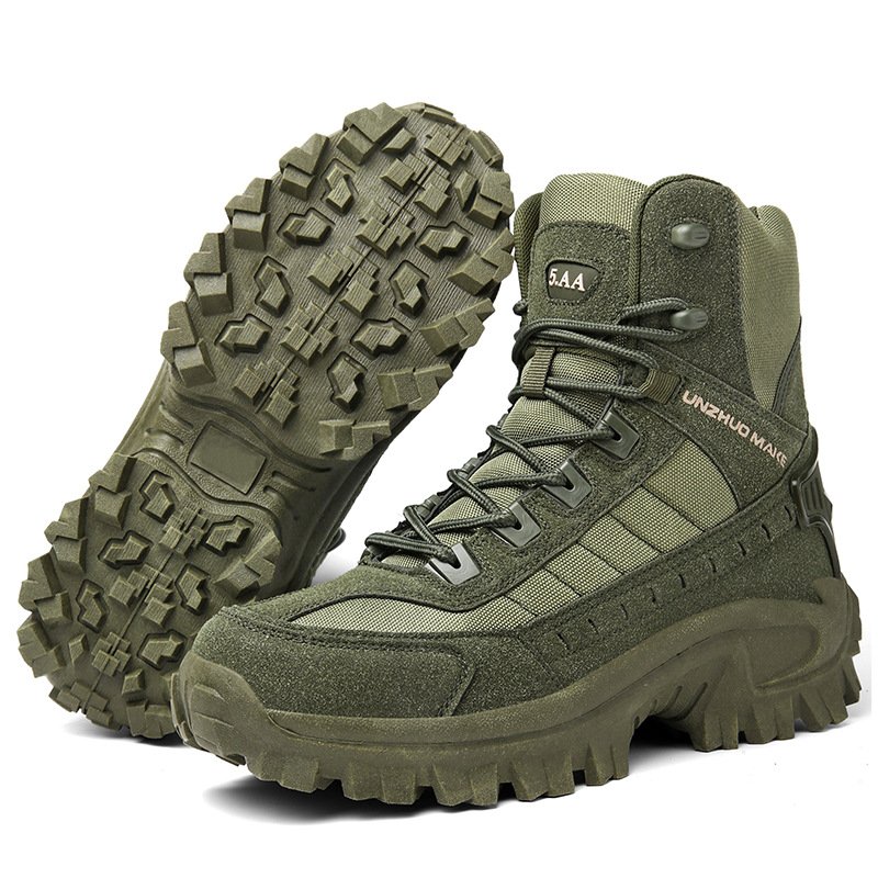 Factory Lace Up Deser Men Safety Boots Shoes Outdoor Ankle Hiking Boots Trekking Walking Shoes tactical boots black