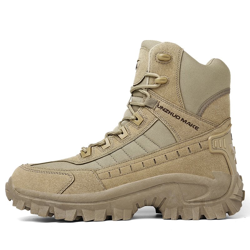 Factory Lace Up Deser Men Safety Boots Shoes Outdoor Ankle Hiking Boots Trekking Walking Shoes tactical boots black