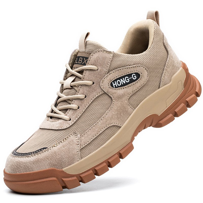 Shoes Safety Men Summer Breathable Labor Protection Shoes Anti-smash And Puncture Safety Shoes Steel Toe Work Boots
