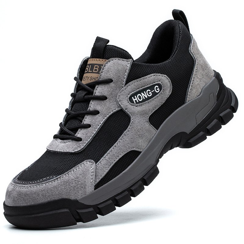 Shoes Safety Men Summer Breathable Labor Protection Shoes Anti-smash And Puncture Safety Shoes Steel Toe Work Boots
