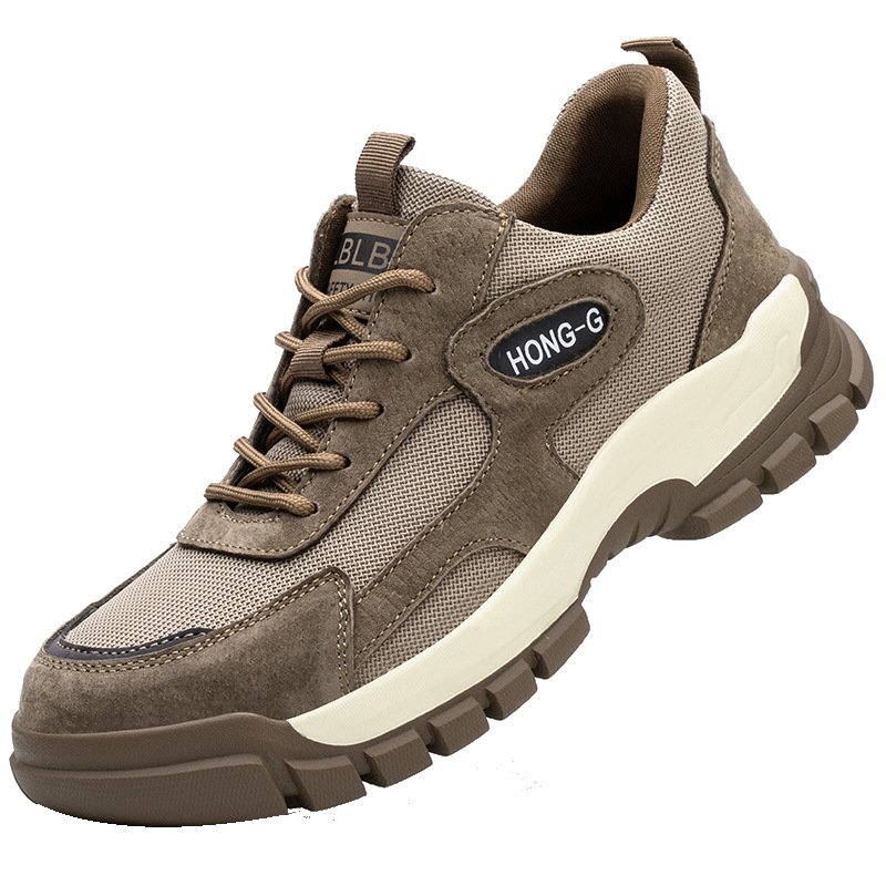 Shoes Safety Men Summer Breathable Labor Protection Shoes Anti-smash And Puncture Safety Shoes Steel Toe Work Boots