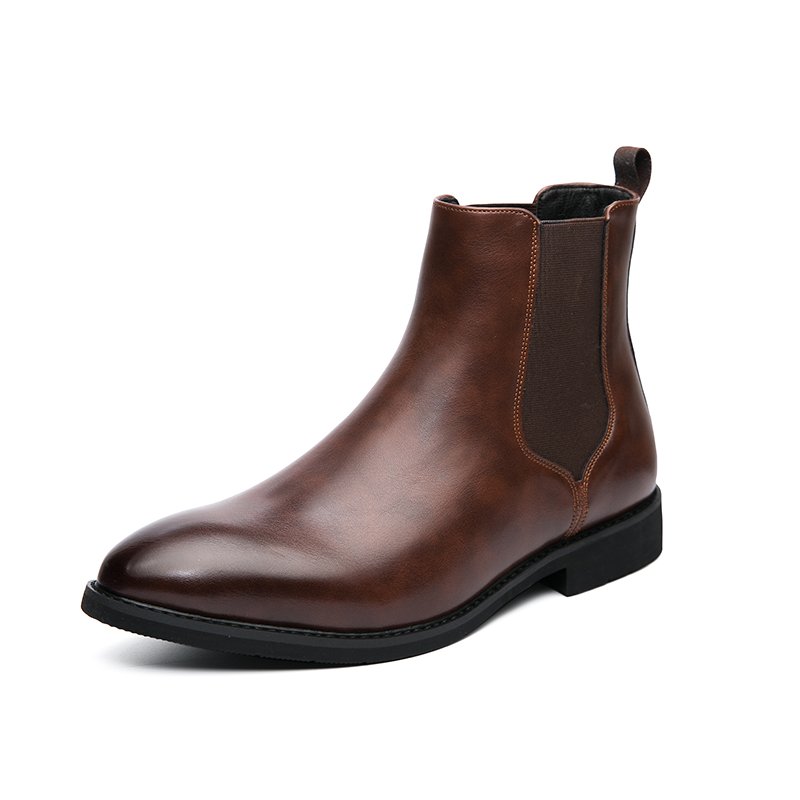 Big Size 38-48 Cotton for Winter Ankle Chelsea Leather Boots Summer Winter Usable Pointed Toe Men Snow Boots