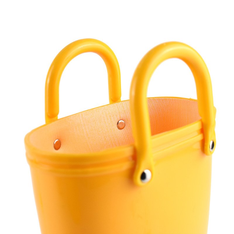 Eco-friendly Waterproof Pvc Safety Rain Boot with Handle Kids Boots Children Popular Unisex Outdoor Shoes Midi PVC Material
