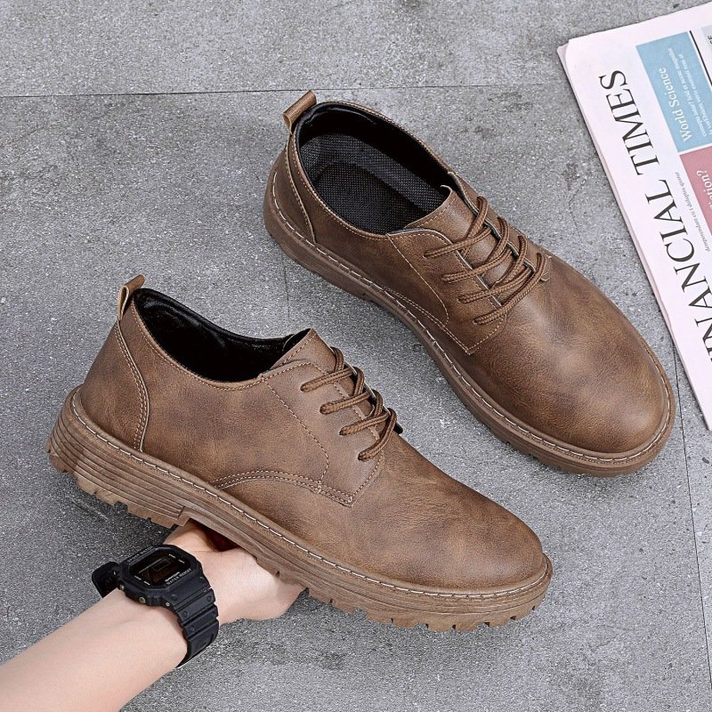 Low-Top Retro Luxury mens martin boots leather casual shoes for men leather shoes for men