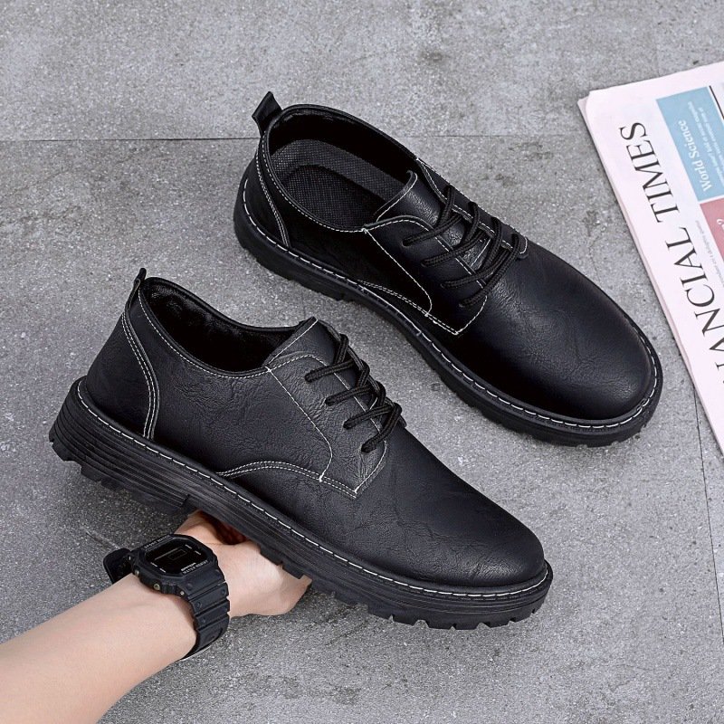 Low-Top Retro Luxury mens martin boots leather casual shoes for men leather shoes for men