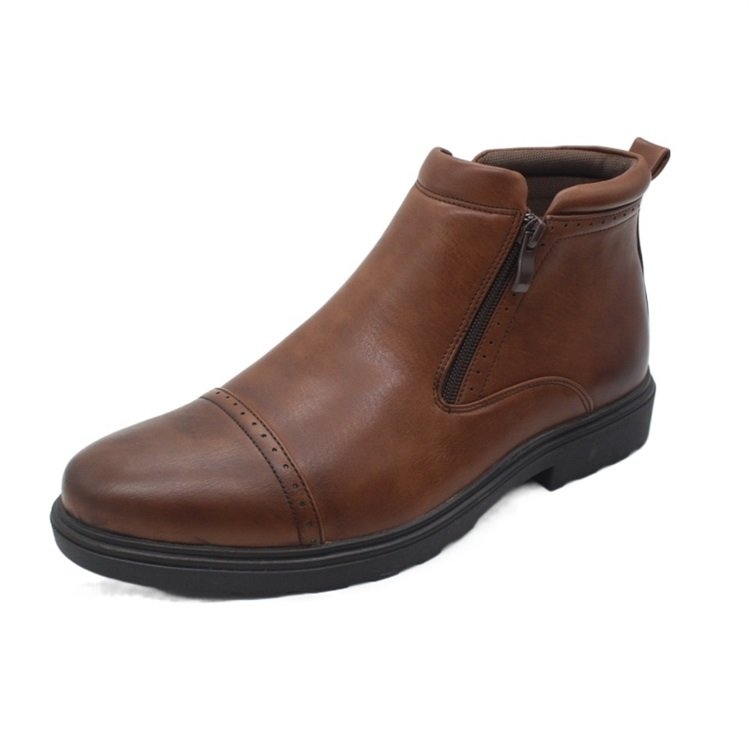 Autumn Winter New Arrival British Style Zipper Retro Men Boots Pvc Sole Fashion Boots