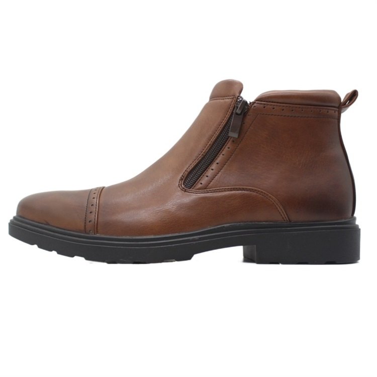 Autumn Winter New Arrival British Style Zipper Retro Men Boots Pvc Sole Fashion Boots