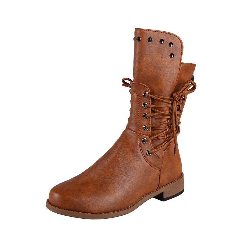 Winter Thick Sole over the knee boots thigh high Breathable Stretch Round Toe Women Flats Thigh High Boots