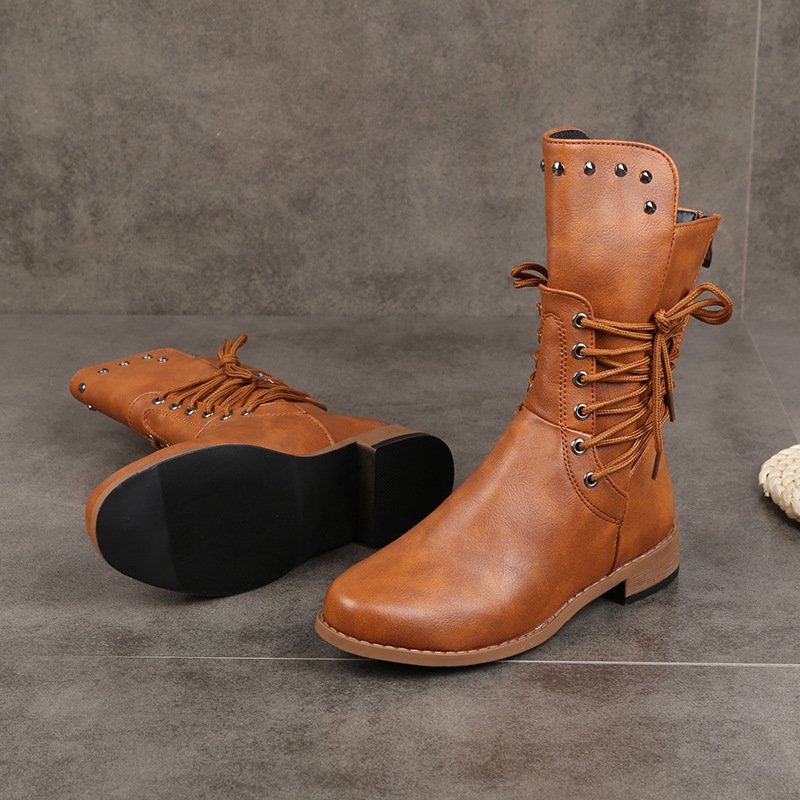 Winter Thick Sole over the knee boots thigh high Breathable Stretch Round Toe Women Flats Thigh High Boots