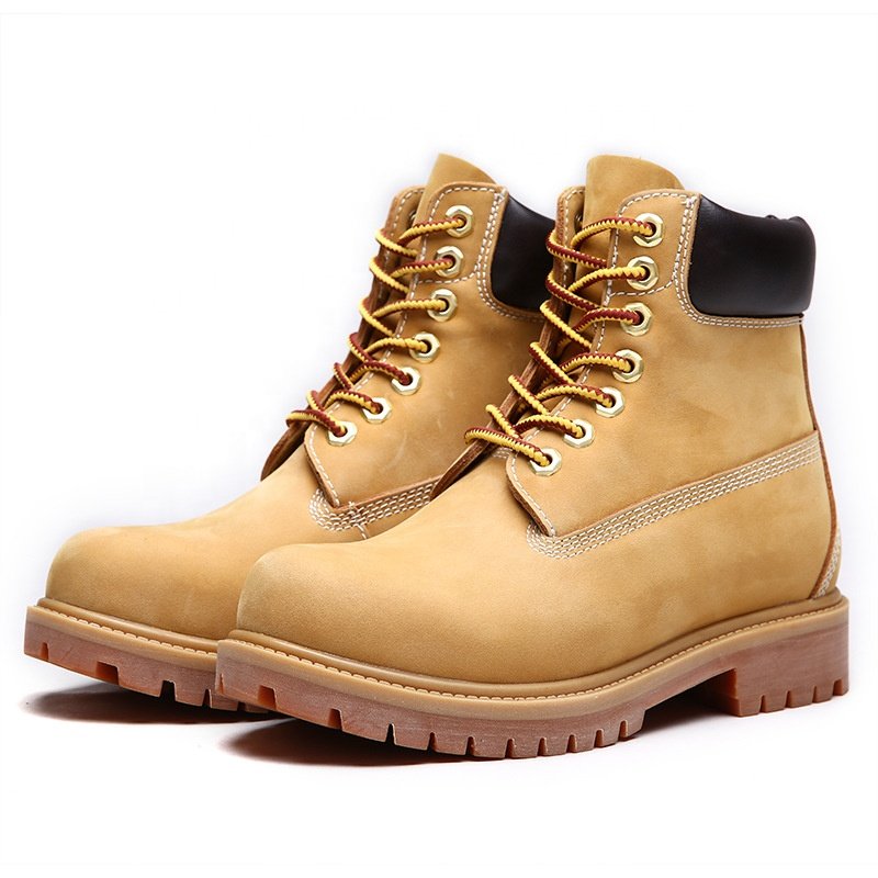 wholesale Yellow Martin Boots Anti-Skid Fashion Wear snow boots Brown Catwalk Safety Shoes Boots Men