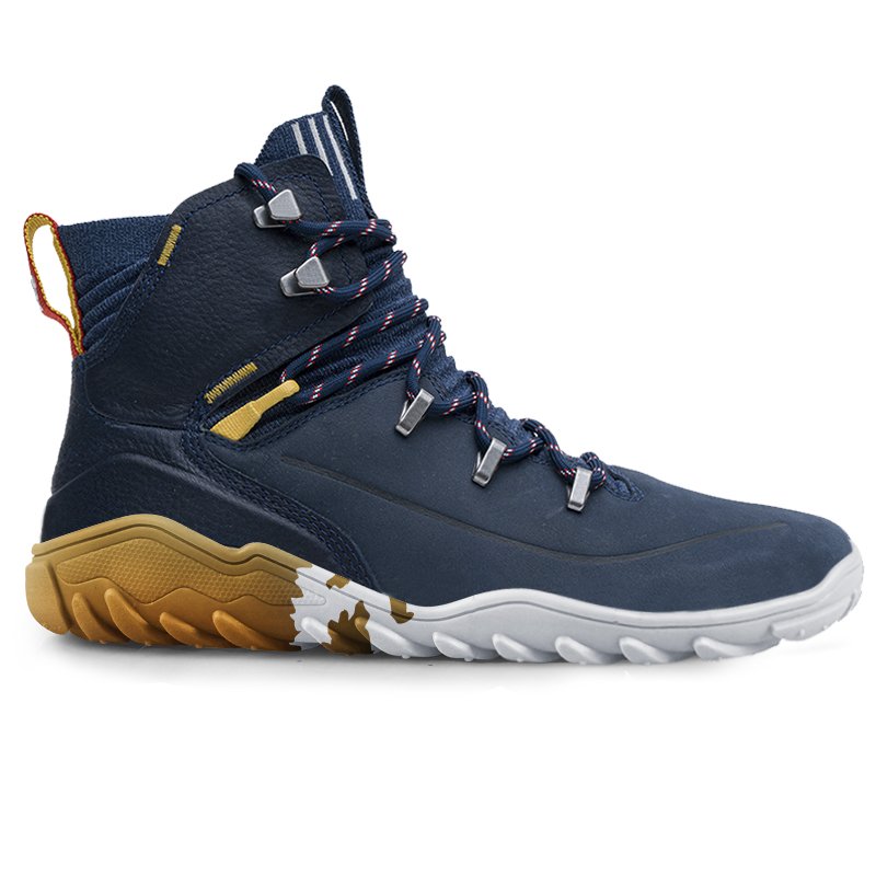 outdoor PU leather upper waterproof men barefoot hiking boots