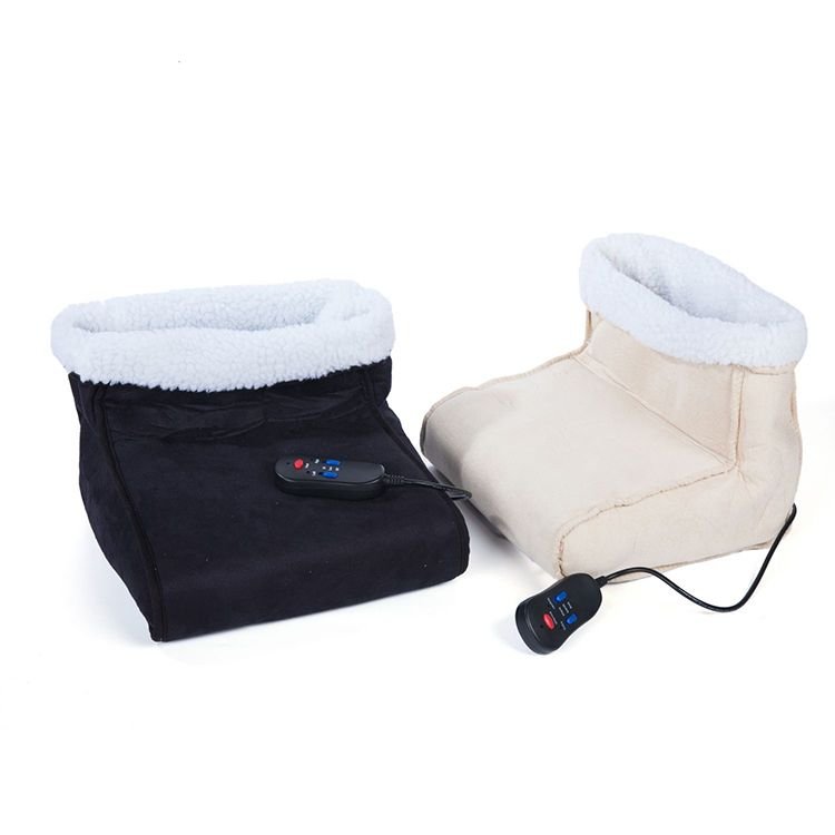 Hot Selling Quality 2 Motors Battery Power Thermal Electric Office Foot Warmer boots Massager With Heat