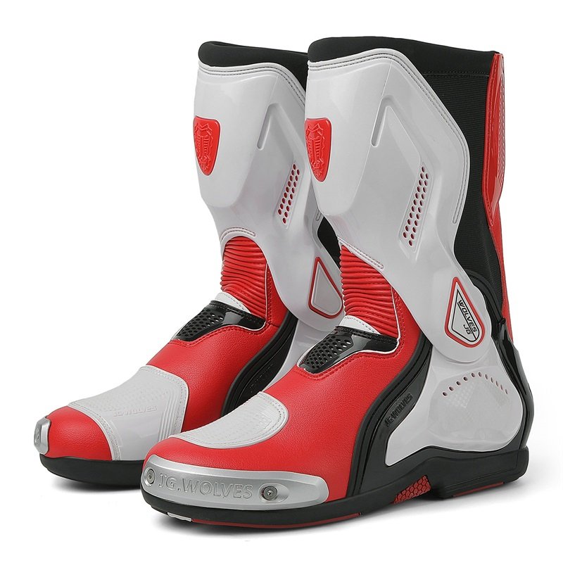Custom Logo Motorbike Shoes Break Biker Waterproof Riding Shoes Manufacturers Leather Motorcycle Boots for Men