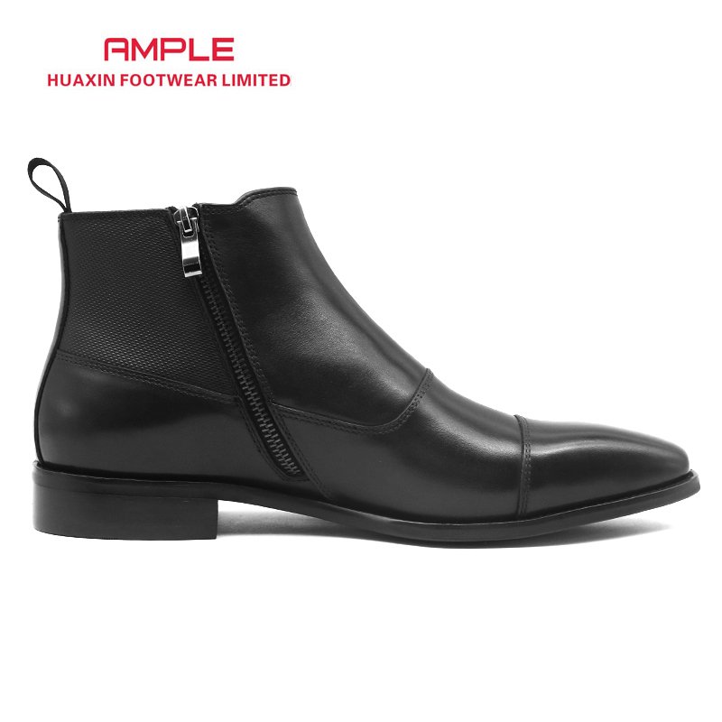 AMPLE Genuine leather comfortable Monk buckles boots men boots casual leather boots for men