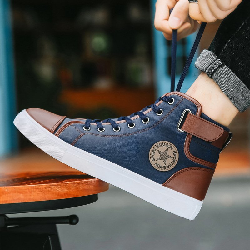 2024 Autumn winter new retro cool shoes sports short boots men high-top sneakers