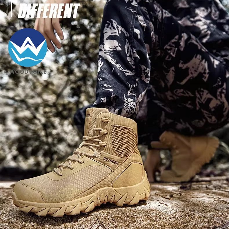 2024 Combat Boots Desert Men Flying Shoes Wholesale Outdoor Hiking Adventure Rescue Desert Boots