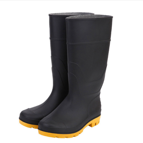 EN ISO 20345 cheap prices steel toe steel solecon construction agriculture use safety boots waterproof pvc safety gumboots