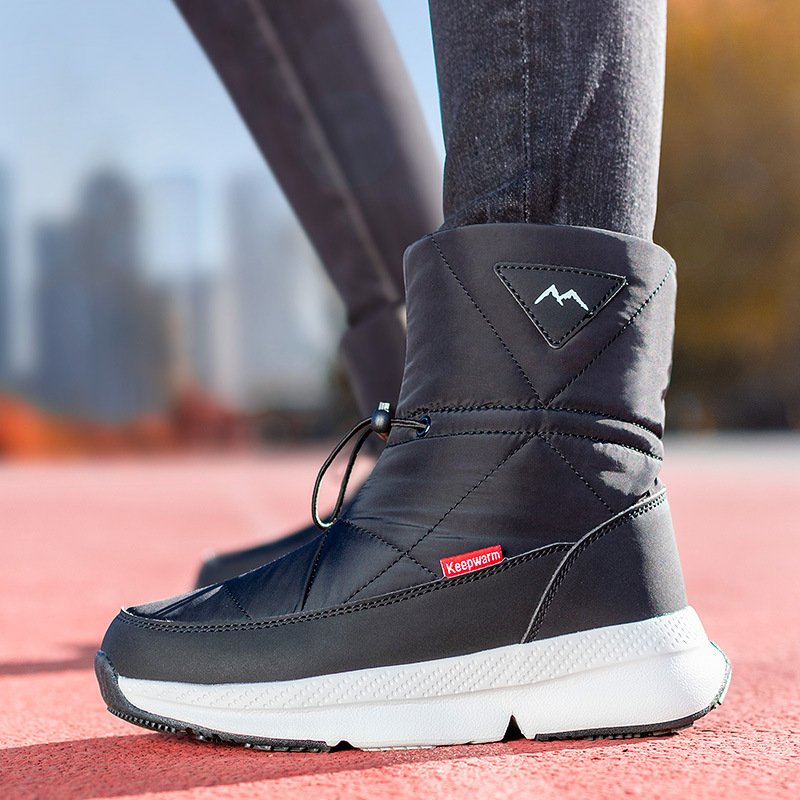 Winter Outdoor Anti-slip Women Colorful Casual Snow Boots Warm Waterproof Women's Snow Boots With Lace And Zipper