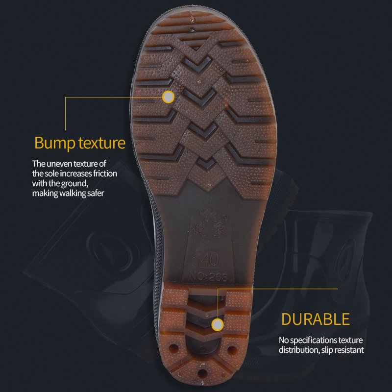 Men ankle waterproof PVC rain boot anti-slip garden work boot firm upper fashion rain boot gumboots