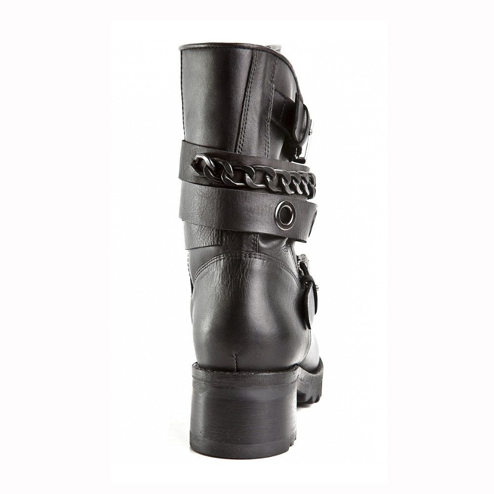 2021 winter fashion classic style equestrian chains leather designer boots women ankle hiking boots