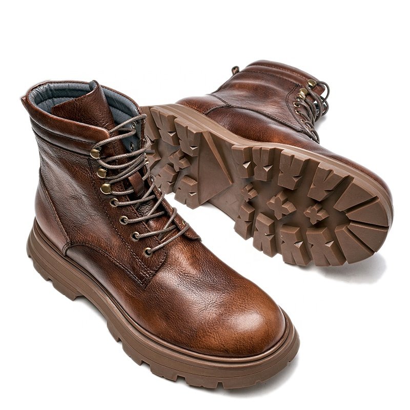 Causal Tooling Shoe Low High Lace-up Man Boots Waterproof Hiking Wearable Boots for Men