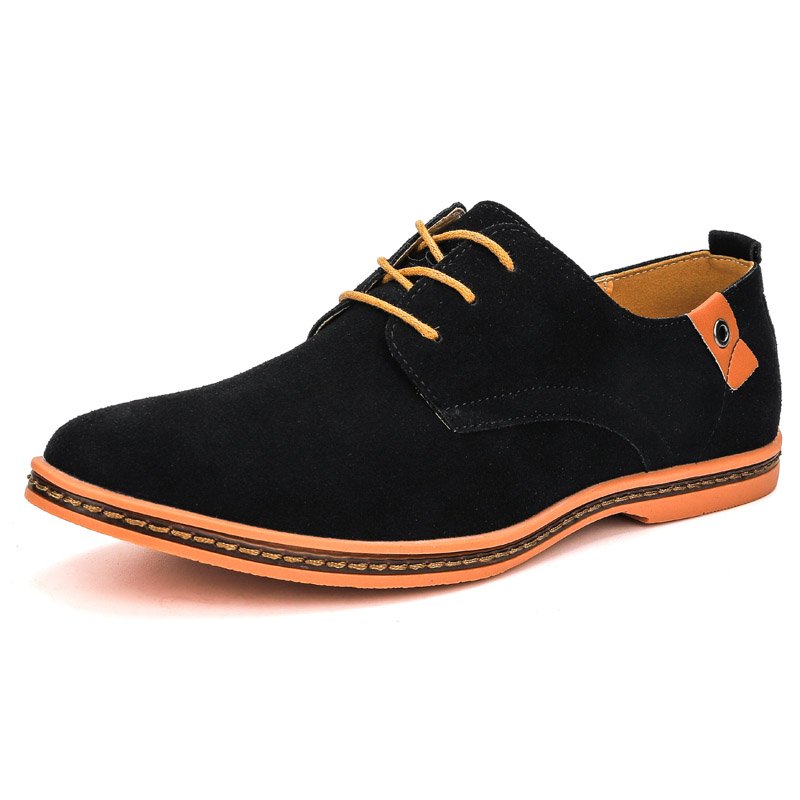 New styles lace-up winter new round toe chunky heel leather boots for men big size 48# brand dessert shoes low price 2024