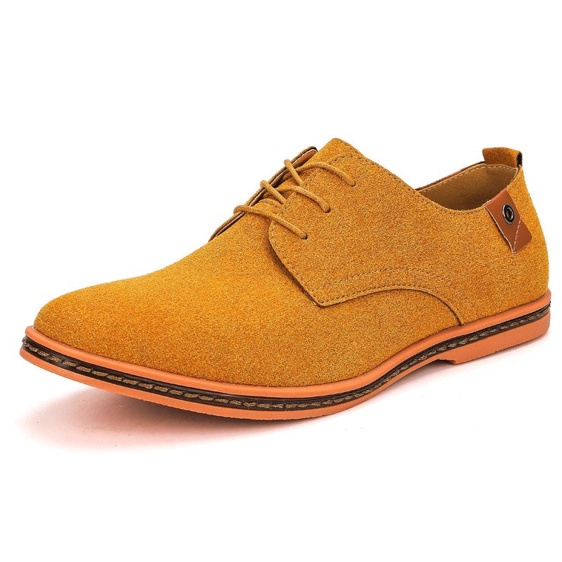 New styles lace-up winter new round toe chunky heel leather boots for men big size 48# brand dessert shoes low price 2024