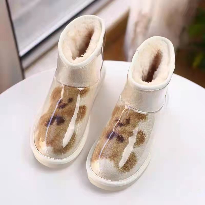 2024 New arrival lovely cute cartoon bear cheap snow Boots shoes for kids girls