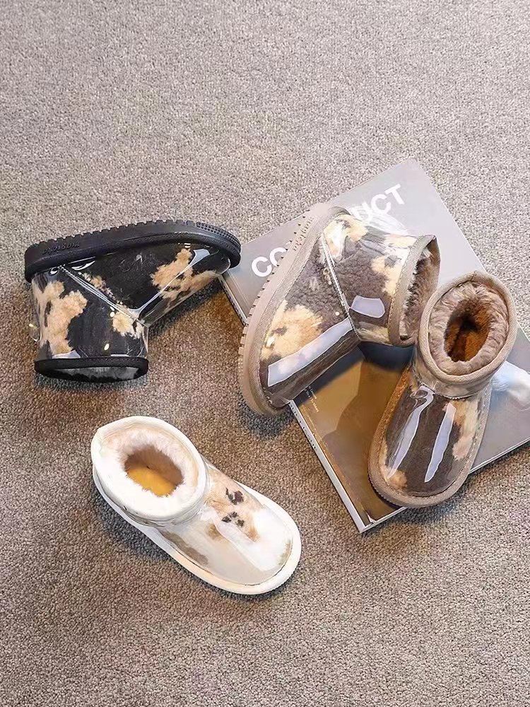 2024 New arrival lovely cute cartoon bear cheap snow Boots shoes for kids girls