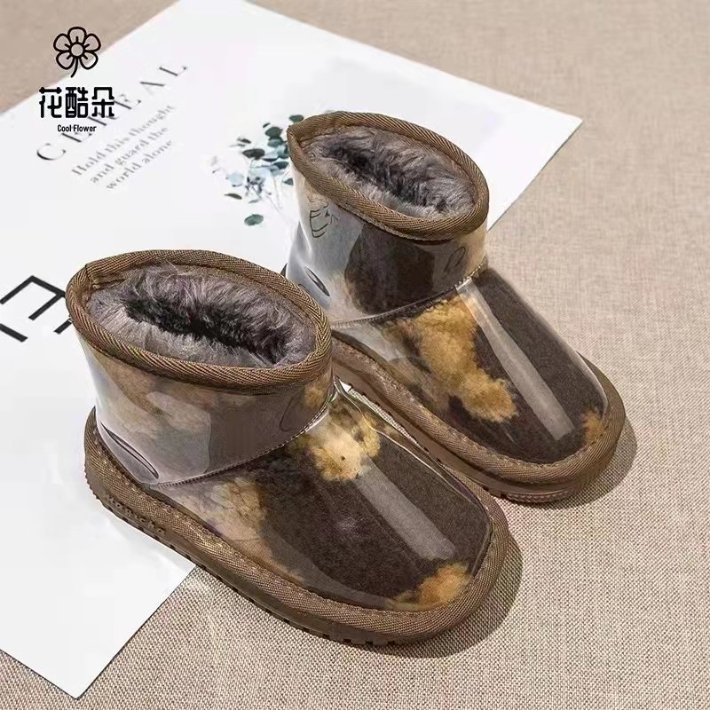 2024 New arrival lovely cute cartoon bear cheap snow Boots shoes for kids girls